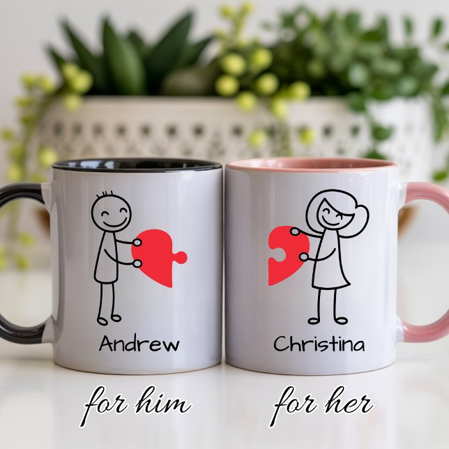 Personalisierter Valentinstag-Kaffeebecher als Ges Tasse (Romantic Couples Coffee Cup Gift for Him or Her, Custom Couple Mug Valentine’s Gift for Him or Her)