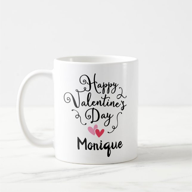 Personalisierter Valentinstag Kaffeetasse (Links)
