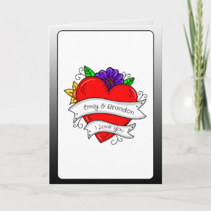 Personalisierter Valentinstag Karte