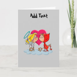 Personalisierter Valentinstag Liebe Teufelsgel Feiertagskarte