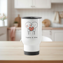 Personalisierter Valentinstag-Paar-Matching-Becher