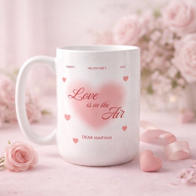 Personalisierter Valentinstag Romantischer Paarbec Kaffeetasse (Von Creator hochgeladen)