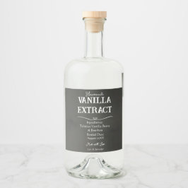 Personalisierter Vanilla Extract Alkoholflaschenetikett
