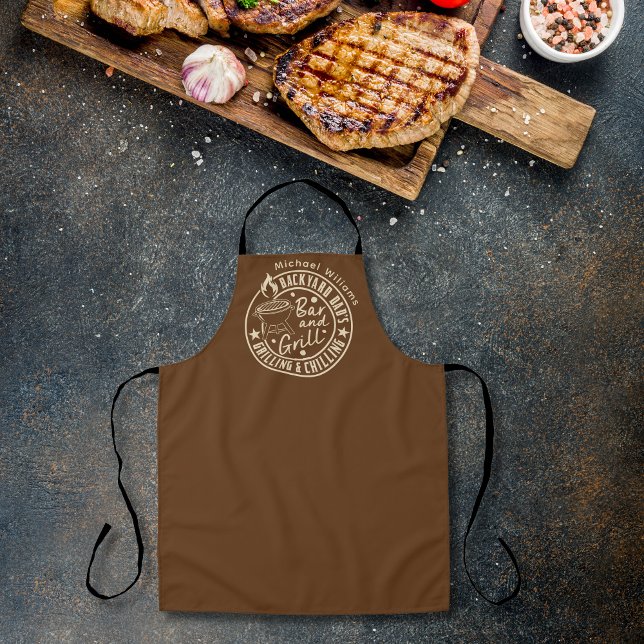 Personalisierter Vater Bar und Grill Schürze (Von Creator hochgeladen)