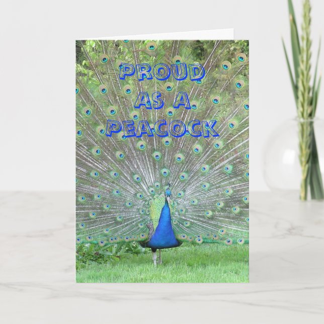 Personalisierter VATER DAY CARD "STOLZ ALS PEACOCK Karte (Vorderseite)