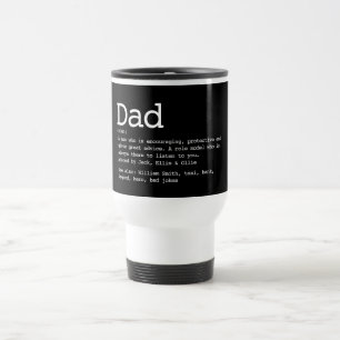 Personalisierter Vater Definition Modernes Schwarz Reisebecher