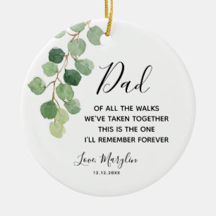 Personalisierter Vater der Braut von allen Spazier Keramik Ornament