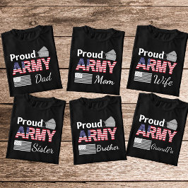 Personalisierter Vater der Proud-Armee T-Shirt