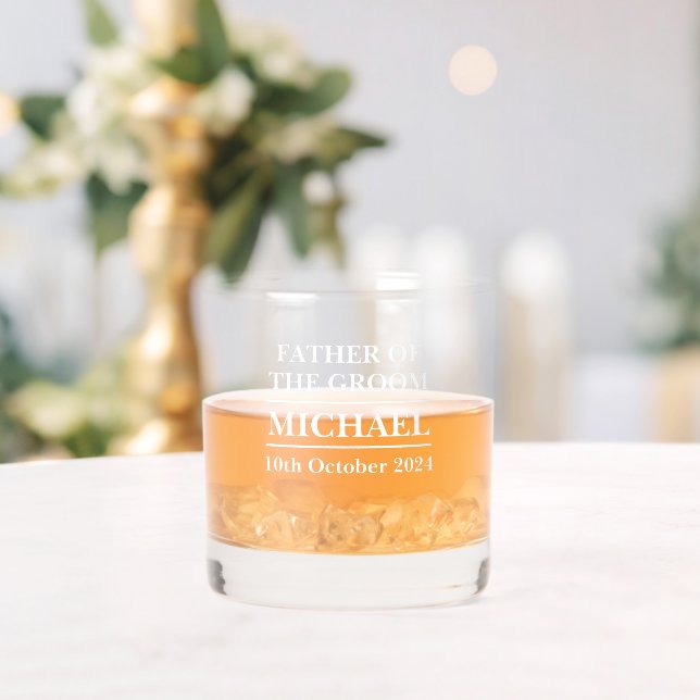 Personalisierter Vater des Groom Tumblers Whisky Whiskyglas (Insitu (Hochzeit))