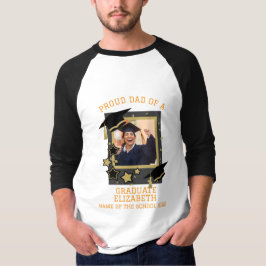 Personalisierter Vater eines Graduate Foto T-Shirt