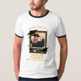 Personalisierter Vater eines Graduate Foto T-Shirt