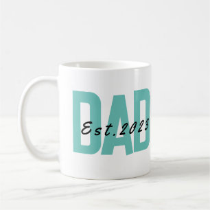 Personalisierter Vater Est 2023 Vathers Day Kaffee Kaffeetasse