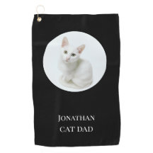 Personalisierter Vater für Katzen Schwarzes Foto 