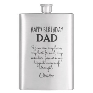 Personalisierter Vater Geburtstagsgeschenk Flachmann