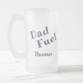 Personalisierter Vater Kraftstoff Mattiert Glass T Mattglas Bierglas