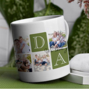 Personalisierter Vater Liebe 7 FotoCollage Kaffeetasse