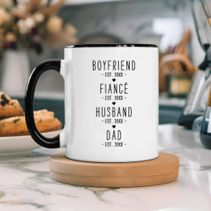 Personalisierter Vater Meilensteine - Geschenk Tasse