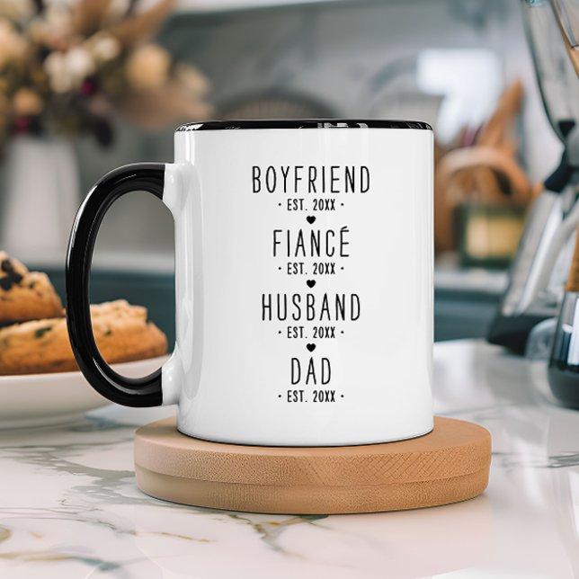 Personalisierter Vater Meilensteine - Geschenk Tasse (Von Creator hochgeladen)