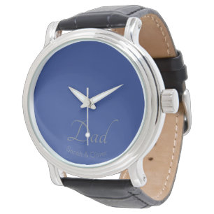 Personalisierter "Vater" mit Silbertext - Geschenk Armbanduhr
