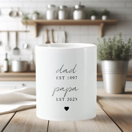 Personalisierter Vater & Papa EST Tasse | Vatertag