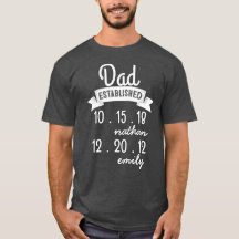 Personalisierter Vater Shirt Vatertag Geschenk