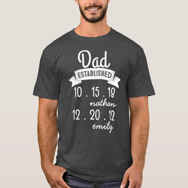 Personalisierter Vater Shirt Vatertag Geschenk (Vorderseite)