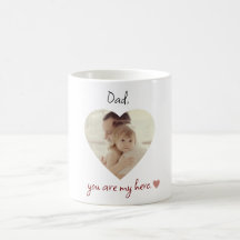 Personalisierter Vater Sie sind mein Held Herz Fot