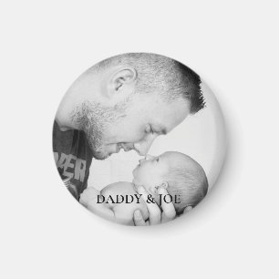 Personalisierter Vater und Sohn Foto Magnet