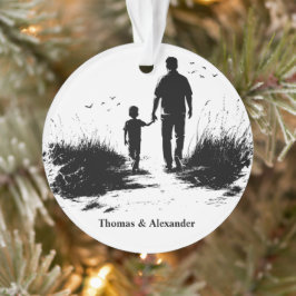 Personalisierter Vater und Sohn Ornament