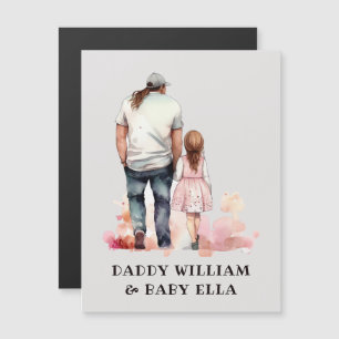 Personalisierter Vater und Töchter (10) Magnetkarte