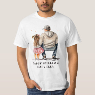 Personalisierter Vater und Tochter (6) T-Shirt