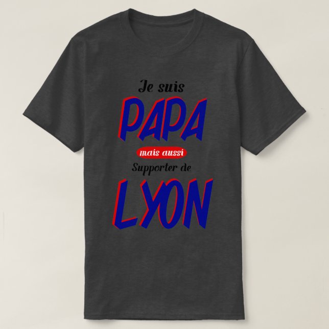 personalisierter Vater von Lyonnais T-Shirt (Design vorne)