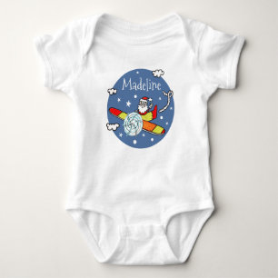 Personalisierter Vater Weihnachts-Weihnachtsmann-F Baby Strampler