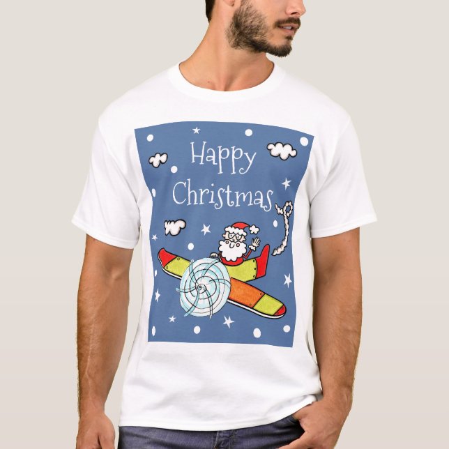 Personalisierter Vater Weihnachts-Weihnachtsmann-F T-Shirt (Vorderseite)
