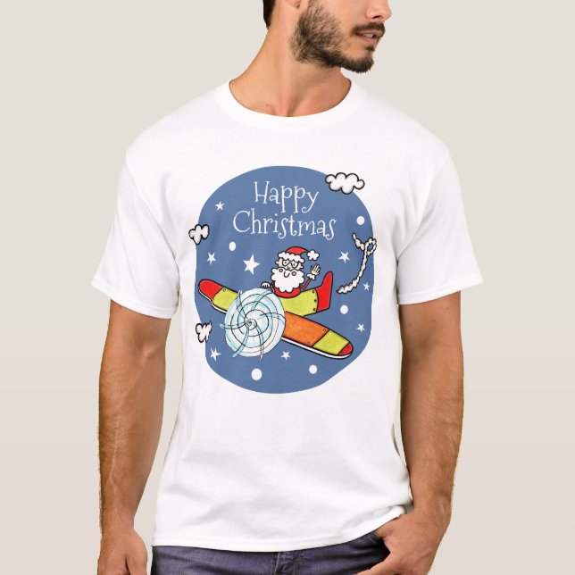 Personalisierter Vater Weihnachts-Weihnachtsmann-F T-Shirt (Vorderseite)