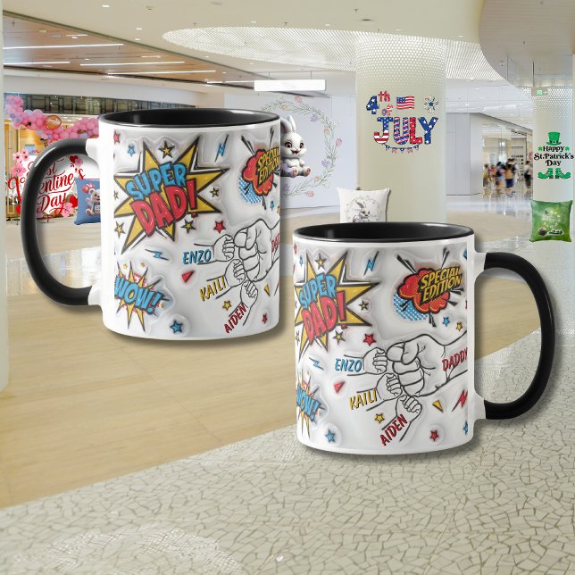Personalisierter Vatertag "Faustschlag" Tasse (Von Creator hochgeladen)