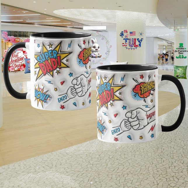 Personalisierter Vatertag "Faustschlag" Tasse (Von Creator hochgeladen)