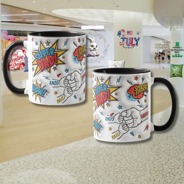 Personalisierter Vatertag "Faustschlag" Tasse (Von Creator hochgeladen)