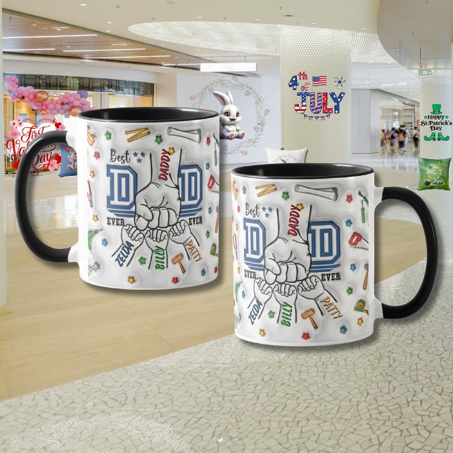 Personalisierter Vatertag "Faustschlag" Tasse (Von Creator hochgeladen)