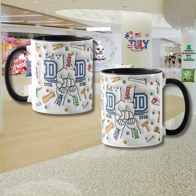 Personalisierter Vatertag "Faustschlag" Tasse (Von Creator hochgeladen)