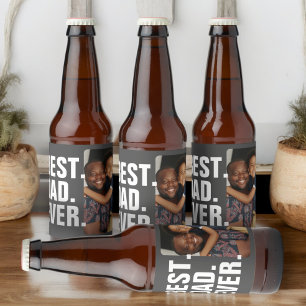 Personalisierter Vatertag Foto Geschenk Bester Vat Bierflaschenetikett