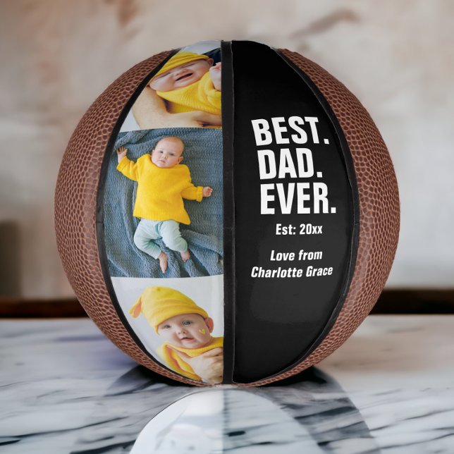 Personalisierter Vatertag Foto Geschenk Bester Vat Mini Basketball (Von Creator hochgeladen)