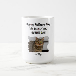 Personalisierter Vatertag Katze Tasse