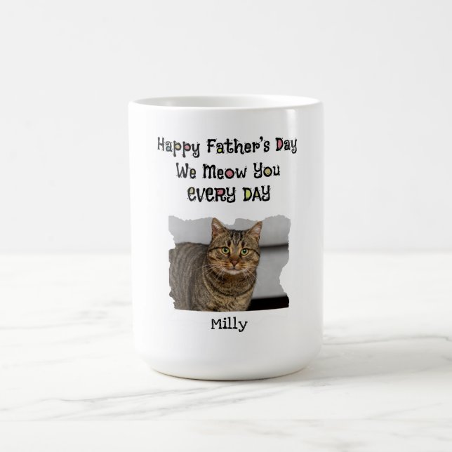 Personalisierter Vatertag Katze Tasse (Mittel)