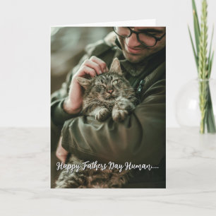 Personalisierter Vatertag von der Katze Karte