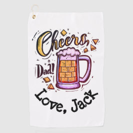 Personalisierter Vatertag von Kindern Golfhandtuch