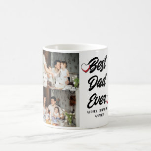 Personalisierter Vatertag, zwei Foto Collage Gesch Kaffeetasse