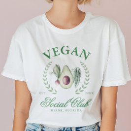 Personalisierter veganer Sozialclub mit individuel T-Shirt