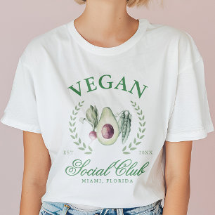 Personalisierter veganer Sozialclub mit individuel T-Shirt