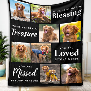 Personalisierter Verlust von Hunde-Foto Fleecedecke